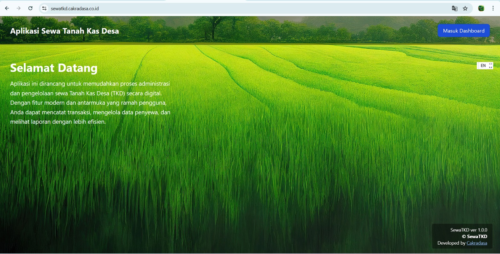 Aplikasi Sewa Tanah Kas Desa (TKD)